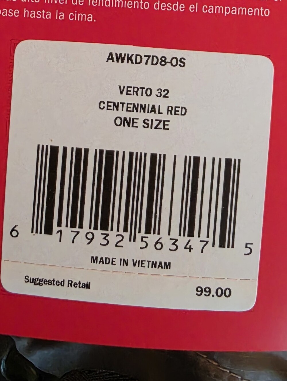 The North Face Verto 32 Centennial Red & Gray Hiking Backpack Pack NWT Light! - Picture 16 of 16